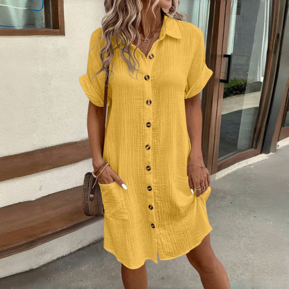 👗【S-2XL】Lehké letní šaty v jednoduchém stylu – pohodlné, prodyšné a lichotící postavě.