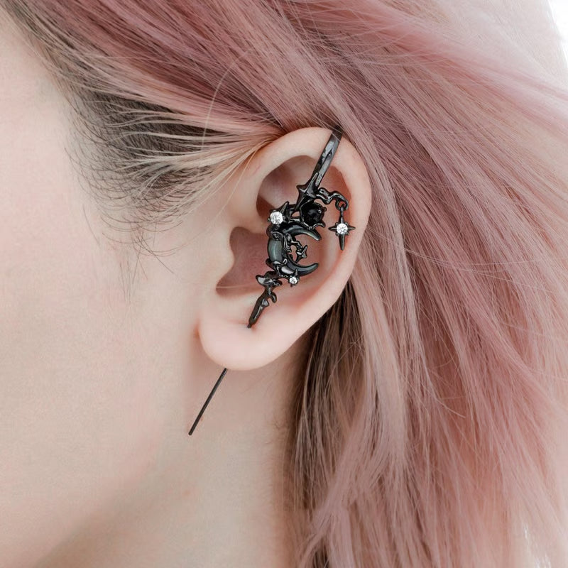 🌙Hipoalergiczne kolczyki Moon Myth Hook-4239036