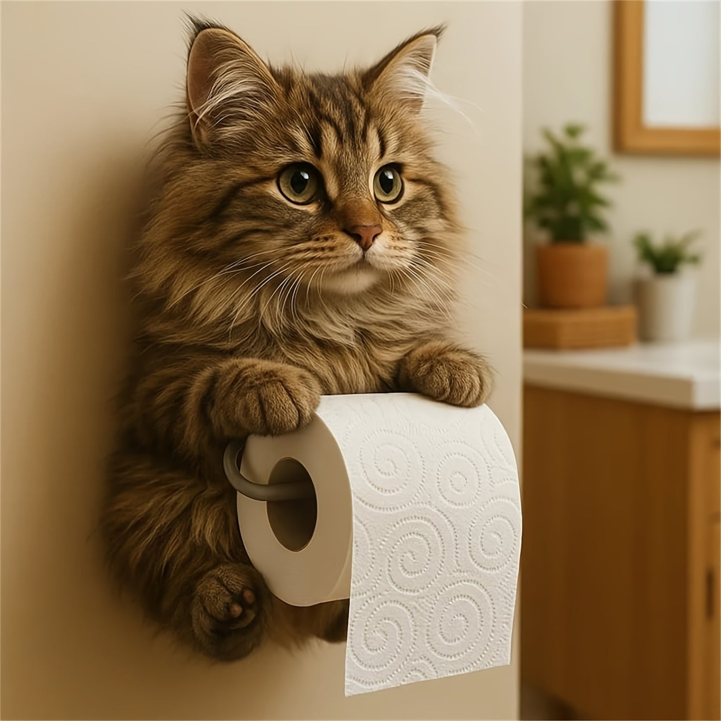 🐱Uroczy uchwyt na papier toaletowy z motywem kota-4077489