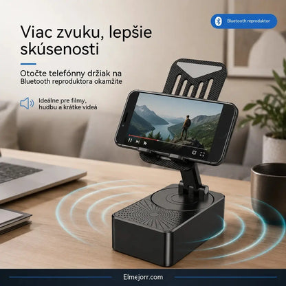 🔥 3 v 1: Bluetooth reproduktor + Nabíječka + 360° držák na mobil 📱🔊⚡