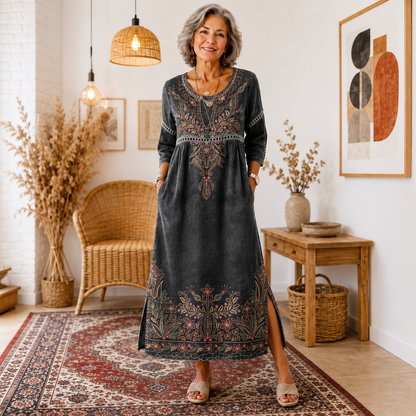 👗【S–5XL】Nové letní retro šaty s módním potiskem – lehké, prodyšné a pohodlné na každodenní nošení