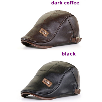 🧢【Kup jeden, drugi dostaniesz gratis】🔥Męski beret skórzany w stylu vintage-4106020