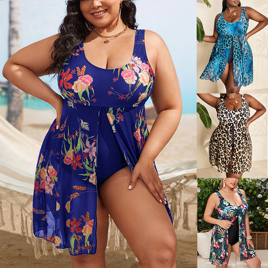 💗【XL-5XL】2024 nowe seksowne bikini bez pleców z nadrukiem plus size-3588466