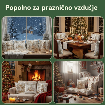 🎅🎄Prevleka za vzglavnik z božično tematiko 【4-delni komplet】 4151771