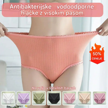 💖⏳(8 kusů) Poslední den s 50% slevou: Nepromokavé antibakteriální kalhotky s vysokým pasem