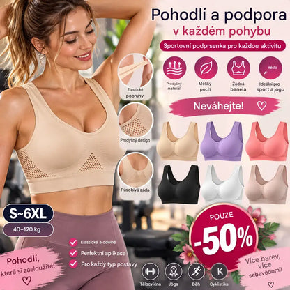 ⭐【 🔥VÝPREDAJ NA KONIEC SEZÓNY】😍【Balení 3 kusů】Bezešvá podprsenka pro plné velikosti ❤️ Prodyšná a chladivá【40–120KG】