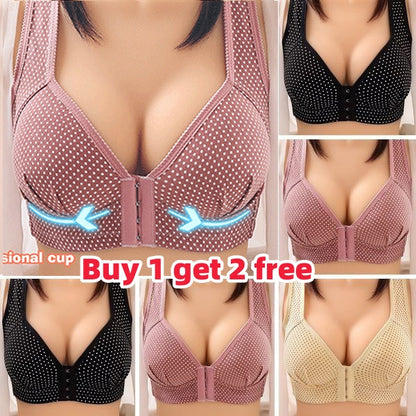 💕【3dílná sada】Letní dámská prodyšná podprsenka bez kostic s push-up efektem