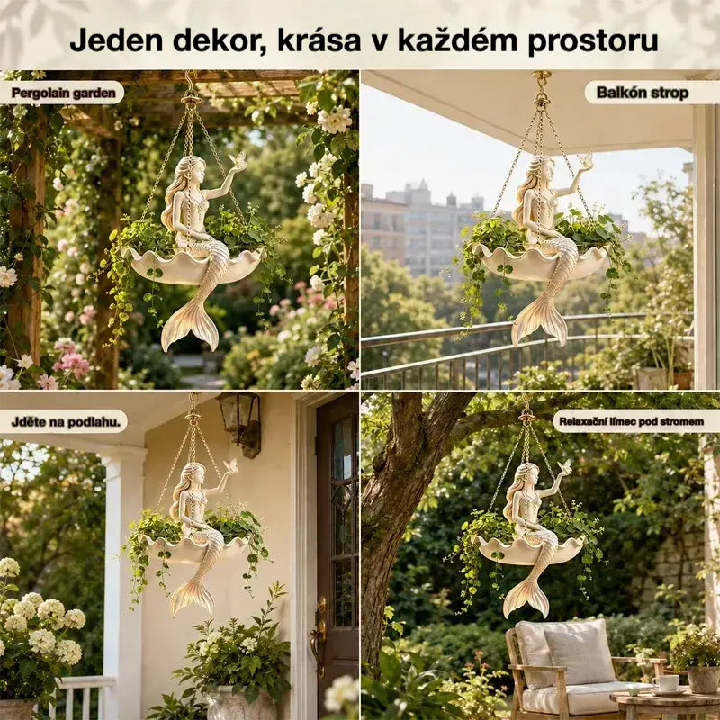 ✨ Proměňte svou zahradu v pohádku! Dekorativní závěsný květináč s uměleckým pohádkovým designem! 🌸Dobírka🧚‍♀️