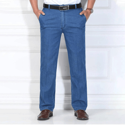 👖👖 2026-ös új férfi nagy méretű, magas derekú farmernadrág
