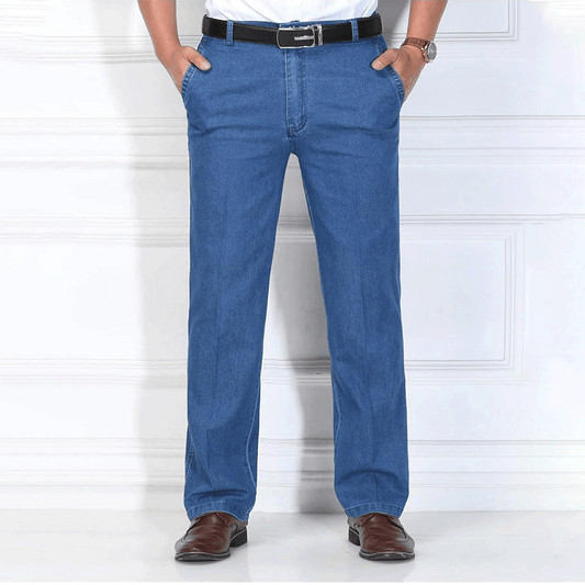 👖👖 2026-ös új férfi nagy méretű, magas derekú farmernadrág