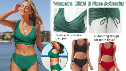 🏖️👙【Új termékajánlat】🌴【S-3XL】Női bikini fürdőruha, új stílus, 2026 nyara, egyszínű, kényelmes, lélegző, gyorsan száradó.
