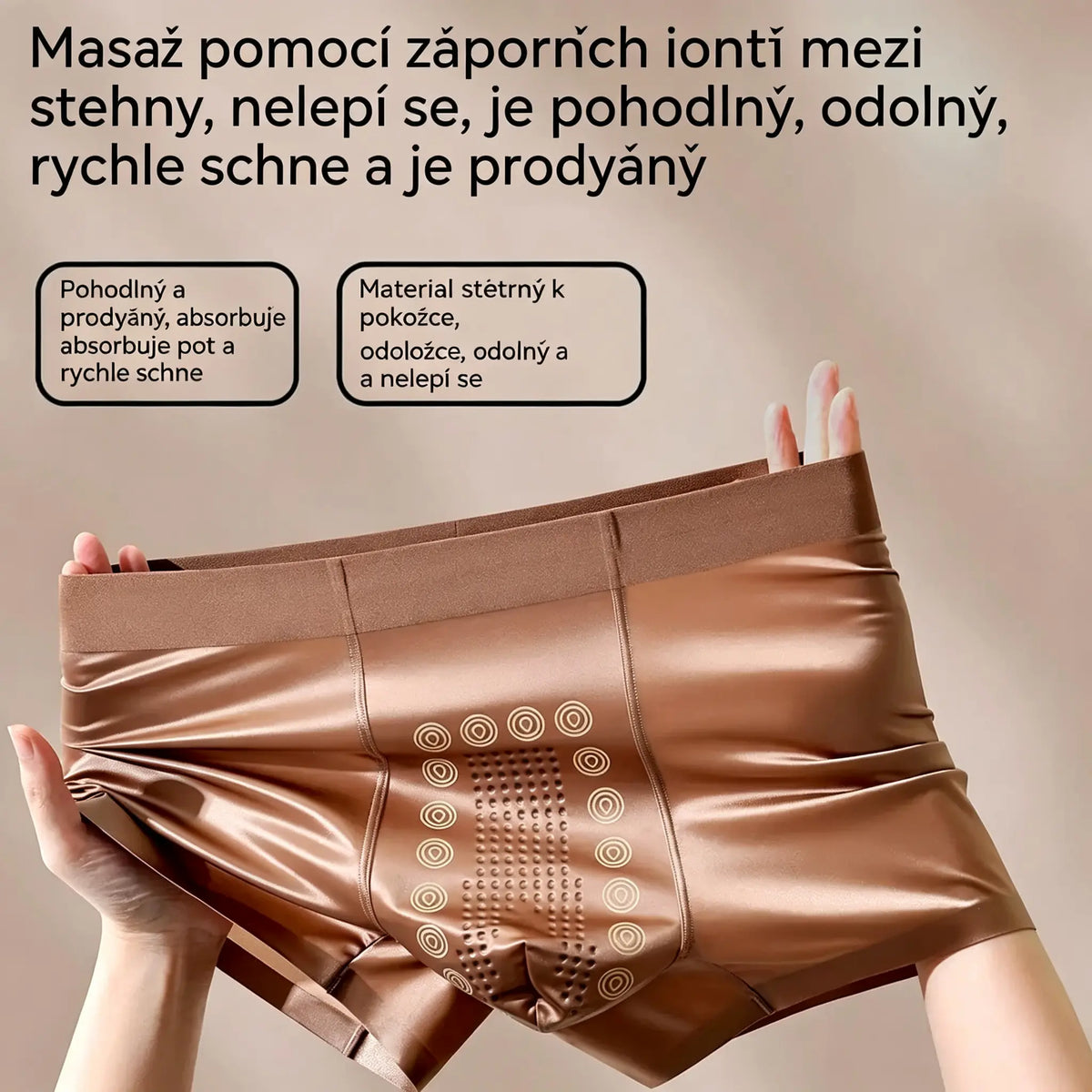Pánská revoluce pohodlí 2026 ✨ Prémiové boxerky z ledového hedvábí s turmalínem 🛡️ 10A Antibakteriální (sada 3 kusů)!