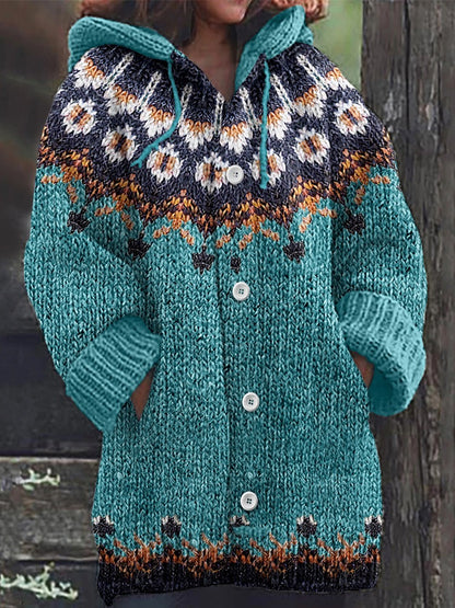 🎀【S-5XL】Nowa, ciepła, dzianinowa kurtka damska w stylu retro na jesień i zimę 4142811