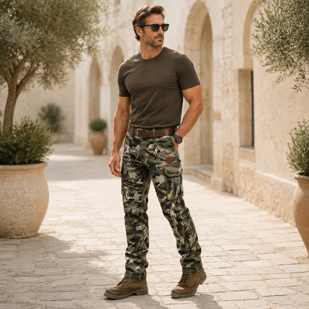 ⏳ Poslední den – sleva 50 % ✨【S–5XL】 Pánské kvalitní outdoorové kalhoty s potiskem, odolné proti opotřebení, s více kapsami, přiléhavý a univerzální střih ✨