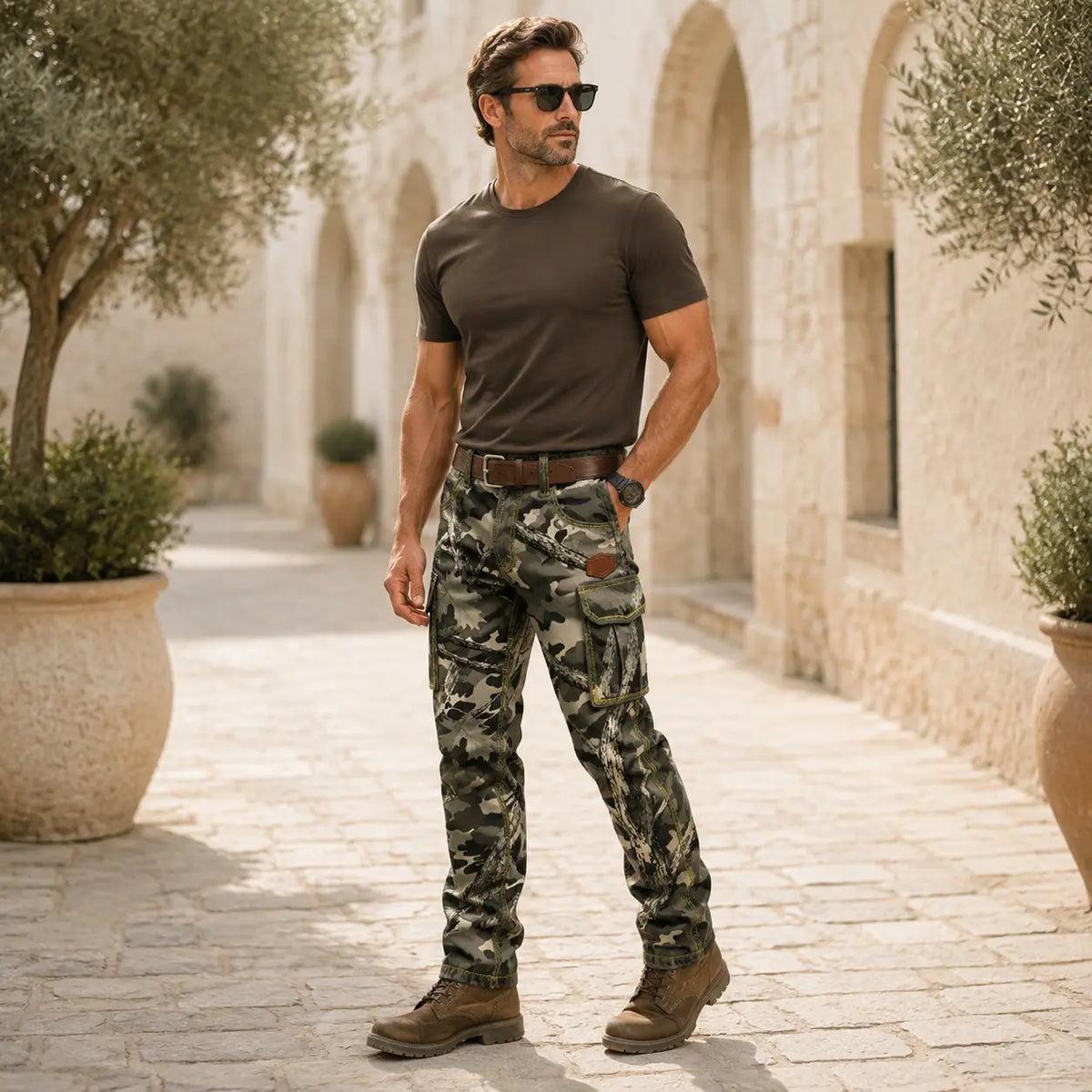 ⏳ Poslední den – sleva 50 % ✨【S–5XL】 Pánské kvalitní outdoorové kalhoty s potiskem, odolné proti opotřebení, s více kapsami, přiléhavý a univerzální střih ✨