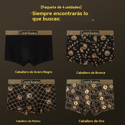 🔥【Kup 2 i otrzymaj 2 gratis】🚹✅💥【40–140 kg】Męska oddychająca bielizna z lodowego jedwabiu, bezszwowa i wygodna, w dużych rozmiarach, z modnym nadrukiem-4209960