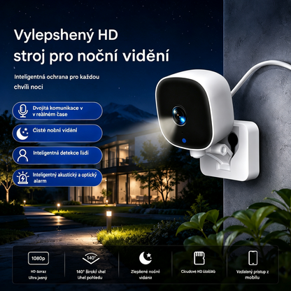 📹 HD kamera a chytrý domácí monitorovací systém – Wi-Fi připojení, noční vidění, obousměrný zvuk 🏠 Hlídejte svůj domov odkudkoli! 🔒✨