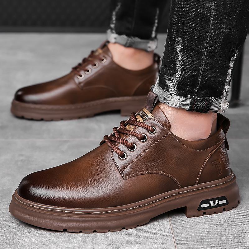 【39-44】Ανδρικά δερμάτινα casual παπούτσια — κομψά, άνετα και ανθεκτικά