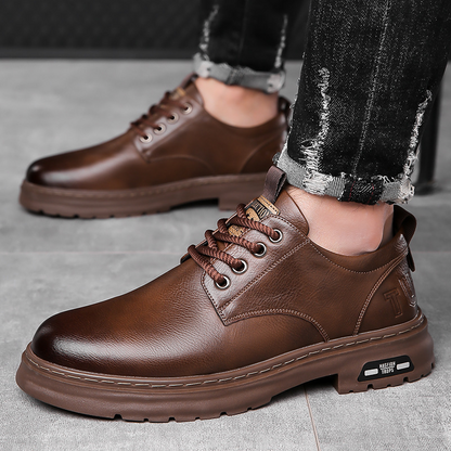 【39-44】Ανδρικά δερμάτινα casual παπούτσια — κομψά, άνετα και ανθεκτικά