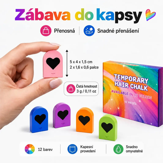 🌈🌈🪮Kompaktní pudrová barva na vlasy s 12 odstíny pro rychlé barvení ✨