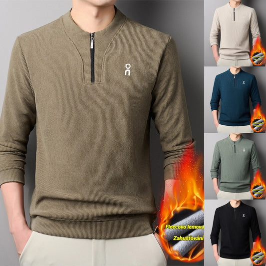 🔥【M-4XL】Nowa modna bluza z grubego polaru z zamkiem błyskawicznym do połowy 4205901