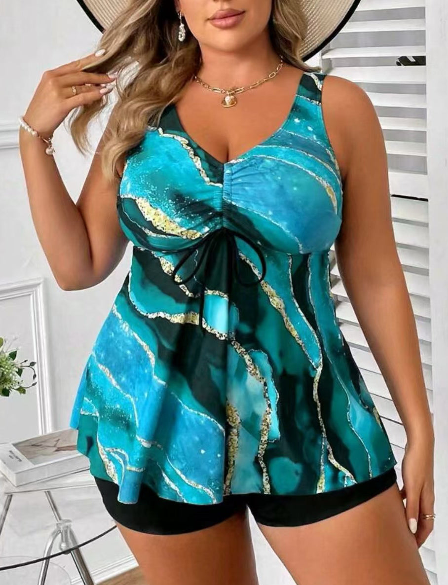 🏖️👙🌴【S-5XL】Stylowy, duży, drukowany kostium kąpielowy