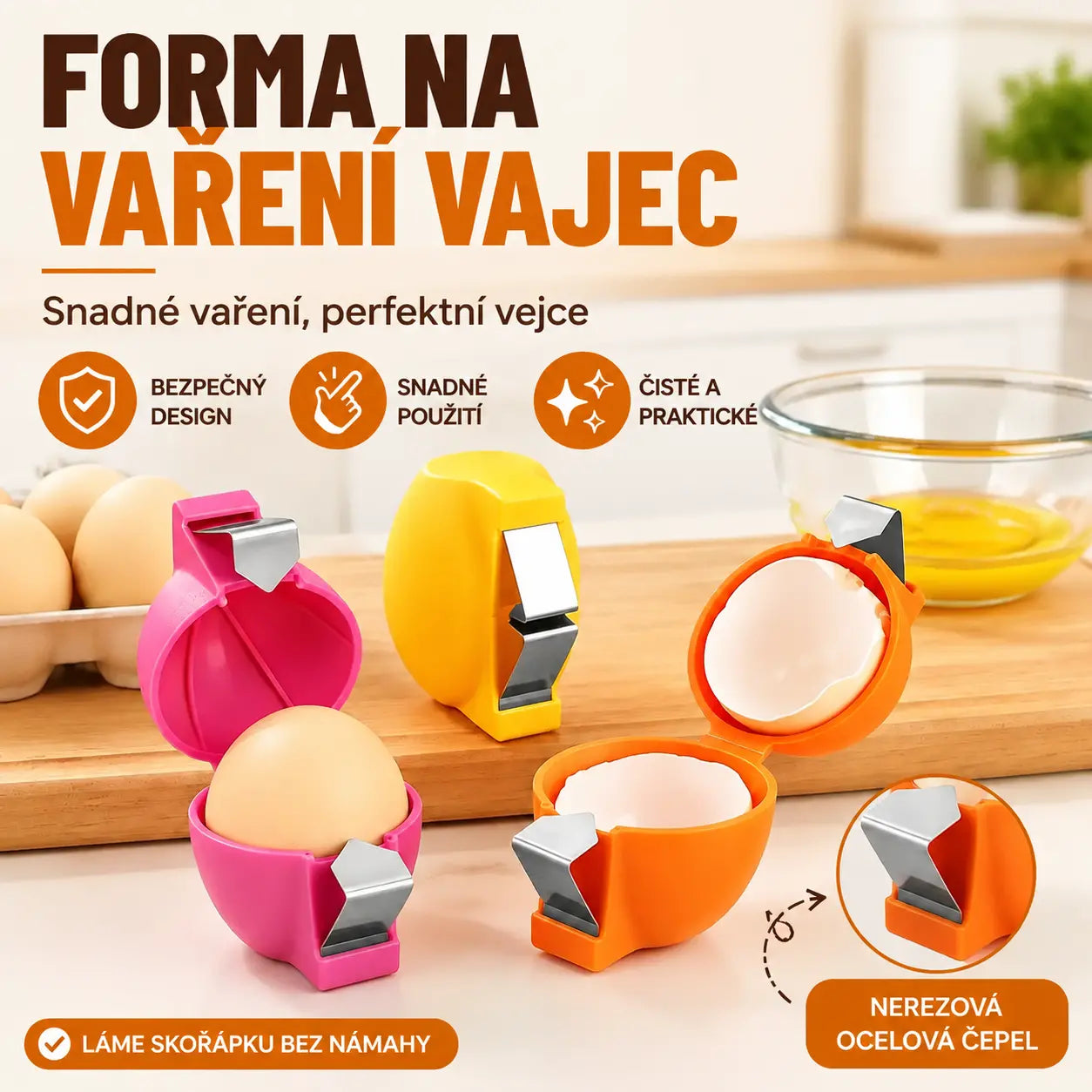 ⏳Poslední den 50% sleva🔥3 kusy🥚 Otvíráky na vejce