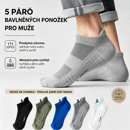 🧦【Balení 10 párů】🧦2026 Nové a vylepšené pánské prodyšné, antibakteriální a zápachu odolné ponožky