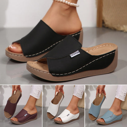 🔥👡【36-43】Nowoczesne sandały damskie wykonane z naturalnej skóry z miękką i grubą podeszwą z 2026 roku.-4247283