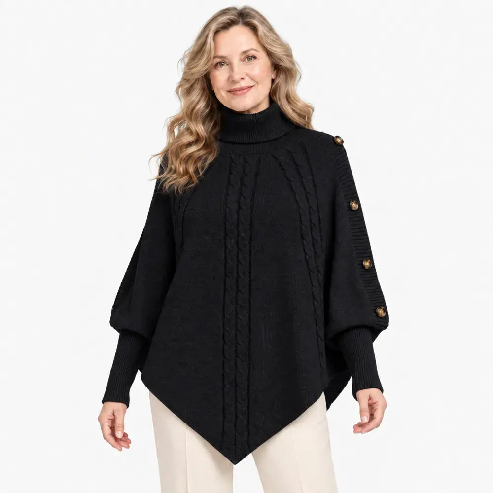 💕 😍 Novinka mezi bestsellery【S–3XL】Tento hřejivý pletený pléd snadno zakryje nedokonalosti postavy. ✨