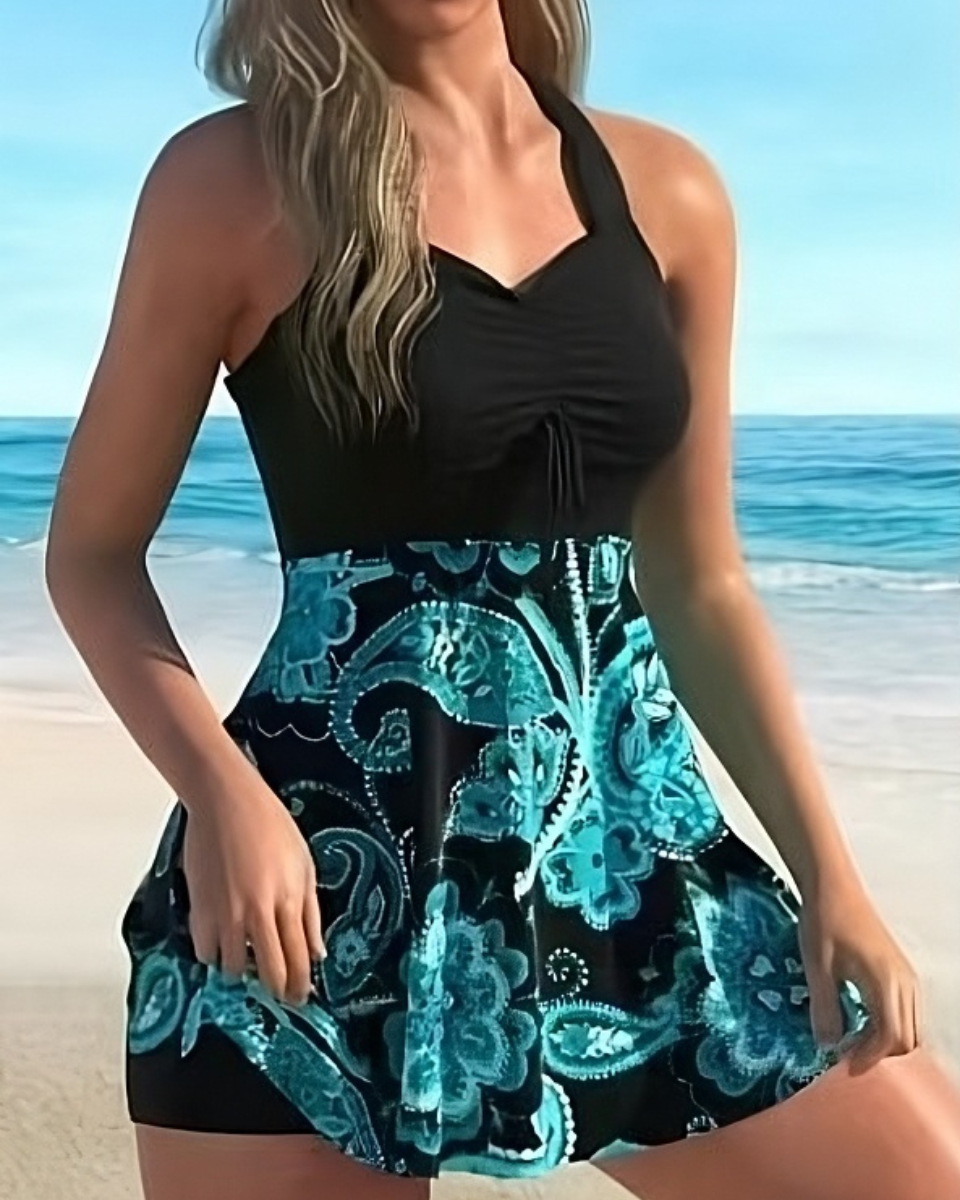 🏖️👙🌴【S-6XL】Stílusos mintás plus size női fürdőruha