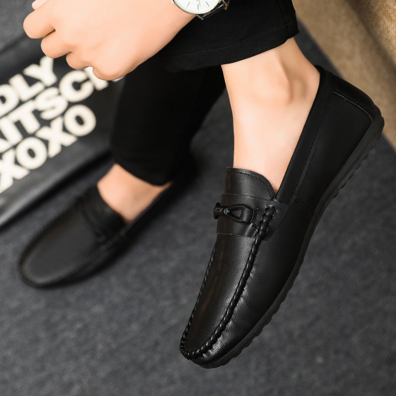 🔥🔥🥿Wiosenne i letnie niskie buty męskie wszechstronne, casualowe, oddychające buty skórzane-4017523