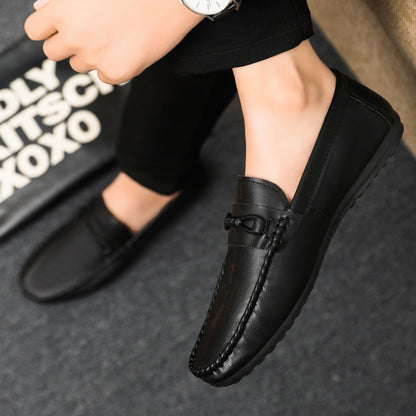 🔥🔥🥿Wiosenne i letnie niskie buty męskie wszechstronne, casualowe, oddychające buty skórzane-4017523