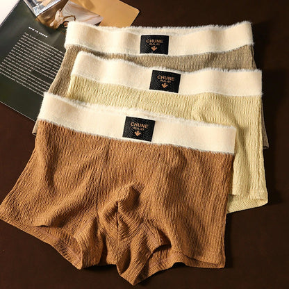 🩲Ropa interior de tela de rizo de color sólido transpirable para hombre. 4197238