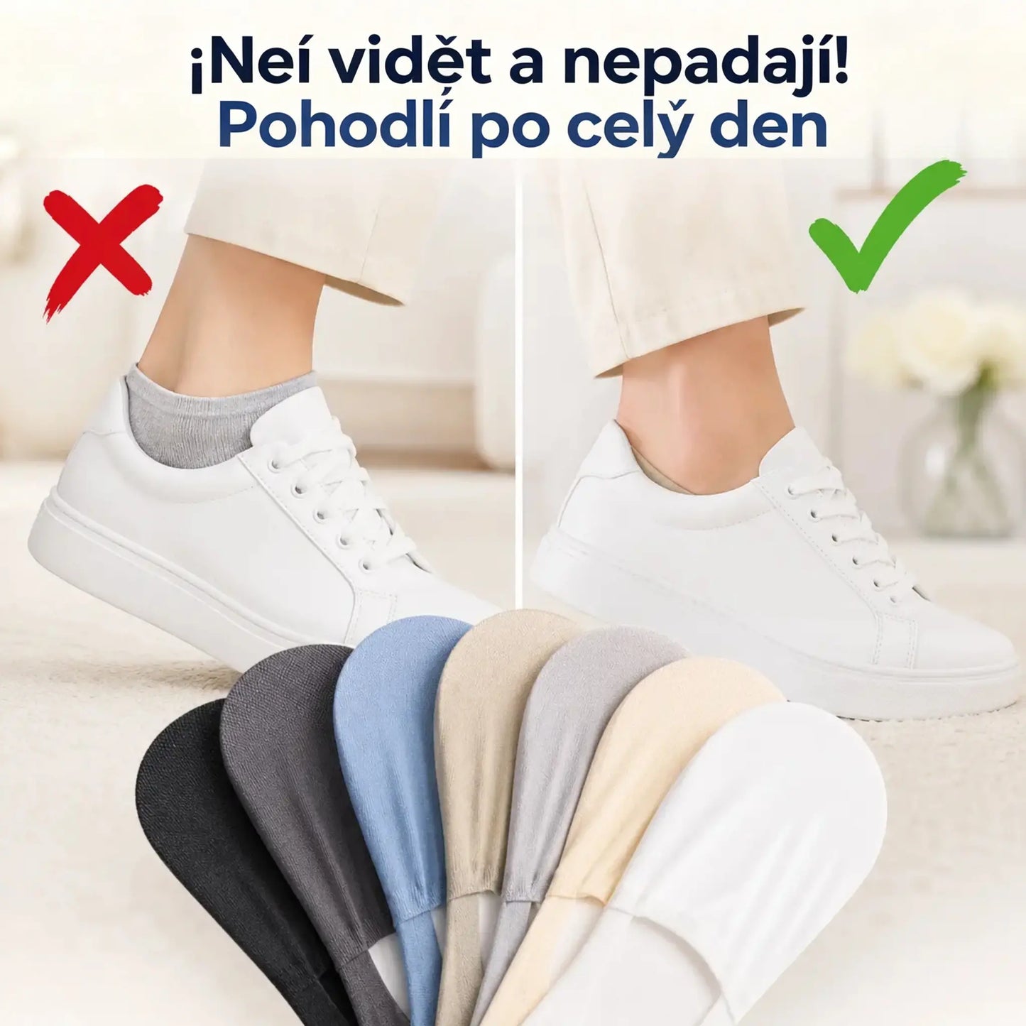 【10 párů】Pánské letní lehké a prodyšné kotníkové ponožky – pohodlné a neviditelné