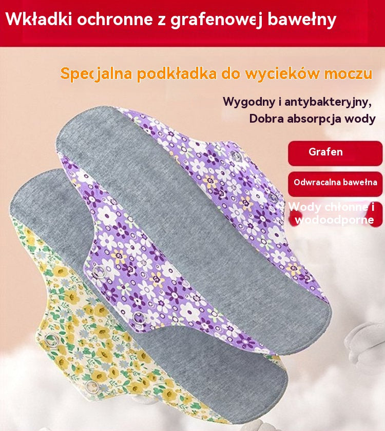 🌈Prane, antybakteryjne podpaski higieniczne z bawełny i grafenu 4204780