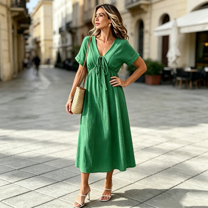 💕🌷【Sleva 50 %✨】Nové elegantní letní šaty s výstřihem do V