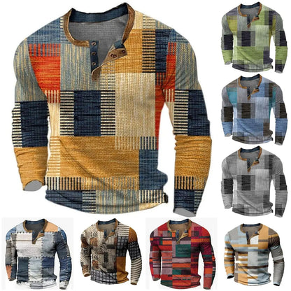 【S–4XL】Podzimní a zimní novinka – módní pánský top s kontrastním designem, pohodlný střih pro větší velikosti