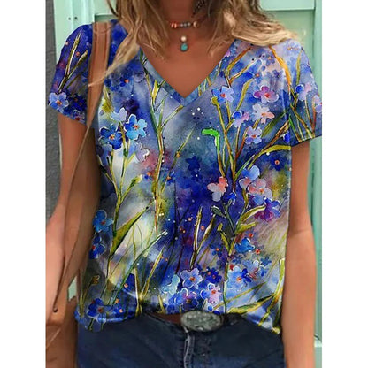 【Sleva 50 %】🔥【S-5XL】🥰Dámská letní košile s výstřihem do V
