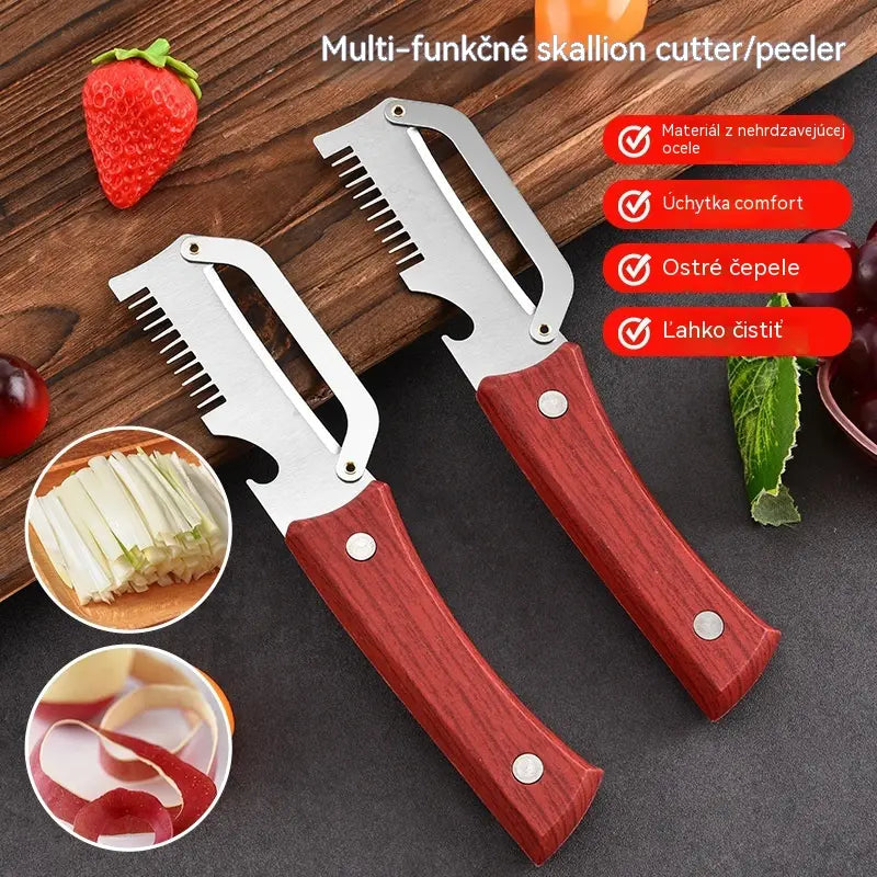 ✅Kupte 1 kus a získejte 1 zdarma (2 kusy) 🔪 Multifunkční kuchyňská škrabka 3 v 1: Loupe, řežte a otevírejte lahve! 🔥 Dobírka