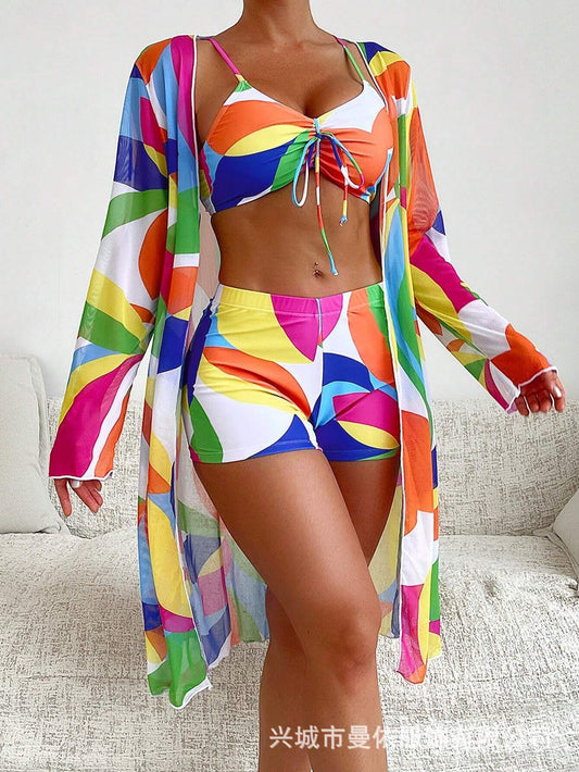 ✨👙 Nowy modny trzyczęściowy strój kąpielowy, więcej dostępnych kolorów-3640692