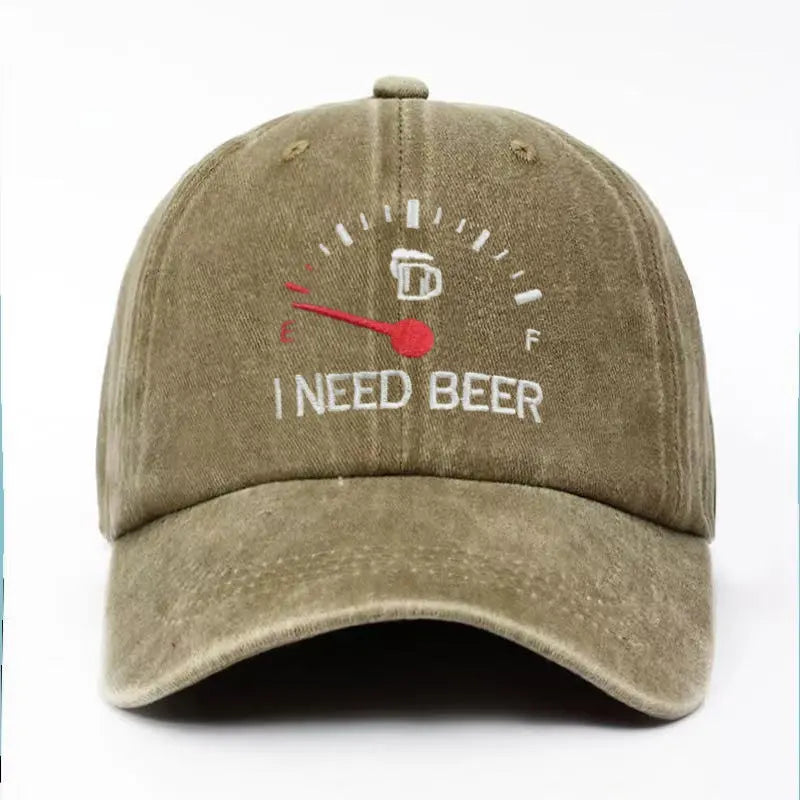 ⏳ Poslední den – sleva 50 % - 🍺 Vyšívaná šiltovka „POTREBUJEM PIVO“ – Unisex pamätná šiltovka 🧢