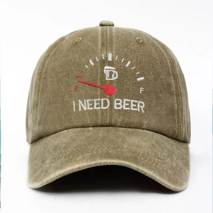 ⏳ Poslední den – sleva 50 % - 🍺 Vyšívaná šiltovka „POTREBUJEM PIVO“ – Unisex pamätná šiltovka 🧢
