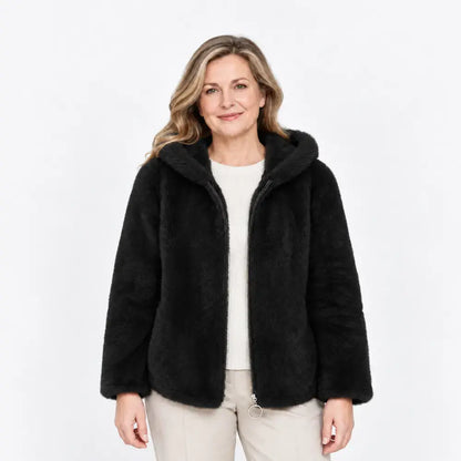 ✨【M-7XL】🔥 Dámská zimní fleecová bunda – silná, oboustranná, s kapucí, zateplená, na zip