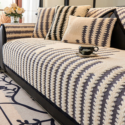 🛋️【110*160cm】Specjalna oferta świąteczna dla rannych ptaszków: 🎉 Miękki, antypoślizgowy, pluszowy pokrowiec na sofę 🍂 4155298