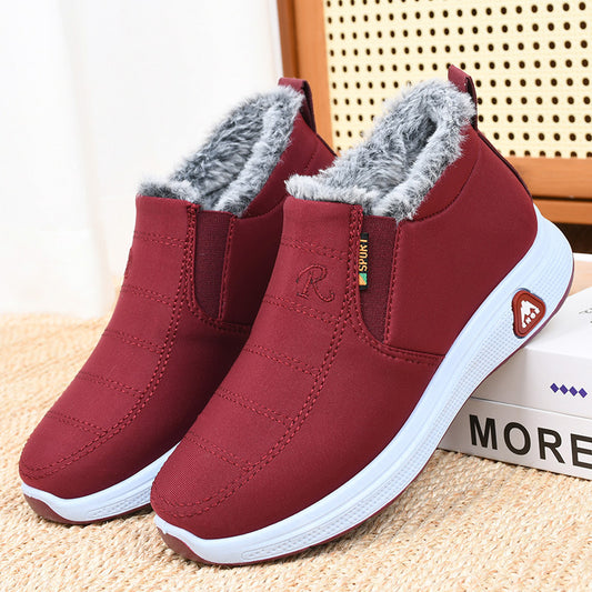 🔥【30% ZNIŻKI】Polarowe i pogrubione🔥[35-41] Damskie ciepłe, bawełniane, wodoodporne buty zimowe-3792198