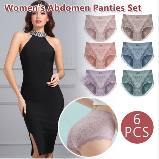 【6pcs】Women's Abdomen Panties Set-3688955