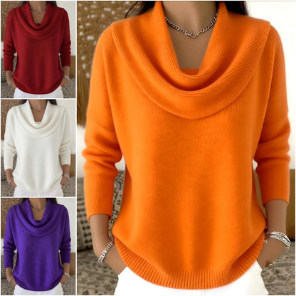 🔥【Tallas S-3XL】Suéter de manga larga, color liso, estilo casual y elegante, ¡novedad! 4162858