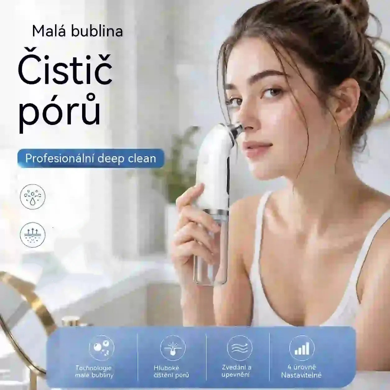 💧 Vakuový čistič póru a černých teček s vodním oběhem a hydratací