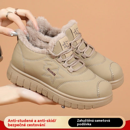 [Limitovaná nová nabídka] 50% sleva 🔥 Dámské teplé a stylové boty s vlněnou podšívkou a měkkou podrážkou 4211170